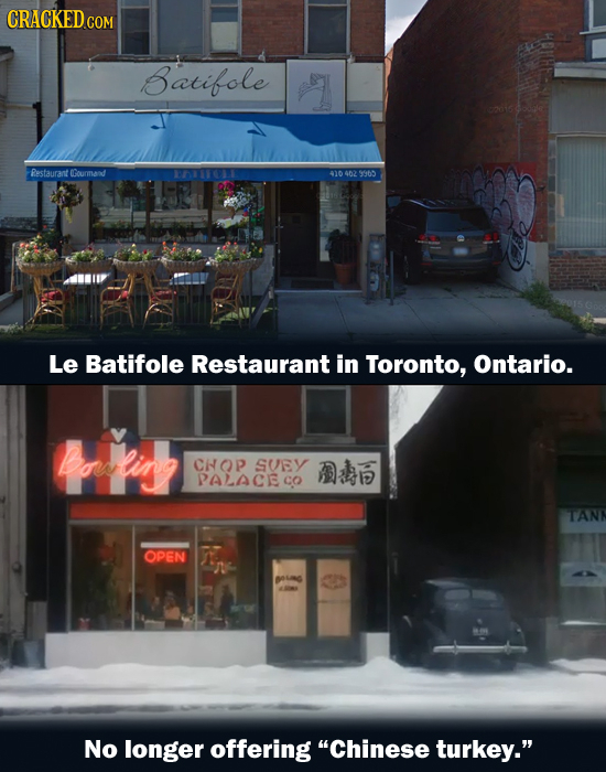 CRACKEDCO Batifole Pestaurant oourmand 410402 5960 Le Batifole Restaurant in Toronto, Ontario. Bavking CHOP SVEY A PALACE CO CO TANN OPEN BIIG s No lo