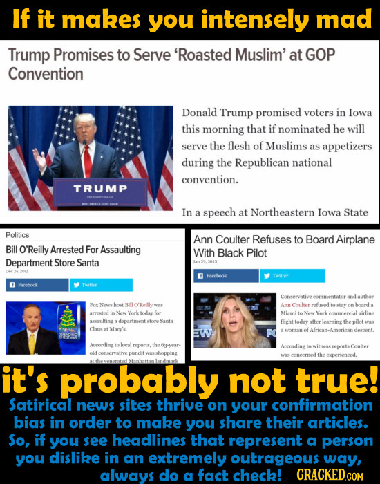 If it makes you intensely mad Trump Promises to Serve 'Roasted Muslim' at GOP Convention Donald Trump promised voters in Iowa this morning that if nom