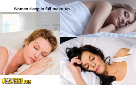 Women sleep in full make-up GRAGKED.OOM
