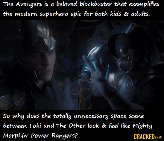 The Avengers is a beloved blockbuster that exemplifies the modern superhero epic for both kids & adults. So why does the totally unnecessary space sce