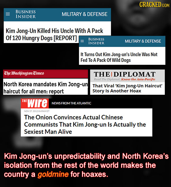 CRACKED CON BUsINESS MILITARY & DEFENSE INSIDER Kim Jong-Un Killed His Uncle With A Pack Of 120 Hungry Dogs BUSINESS MILITARY & DEFENSE INSID