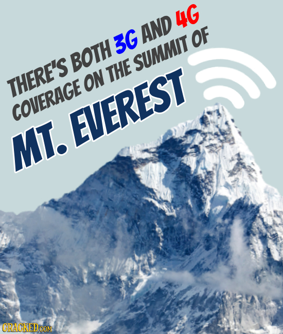 4G AND 3G OF BOTH SUMMIT THE THERE'S ON COVERAGE EVEREST MT. MTTE CRAGKEDCON
