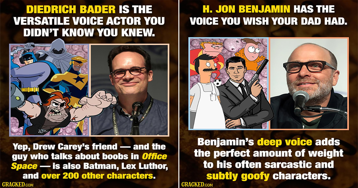 The Faces Behind Your Favorite Animated Characters | Cracked.com