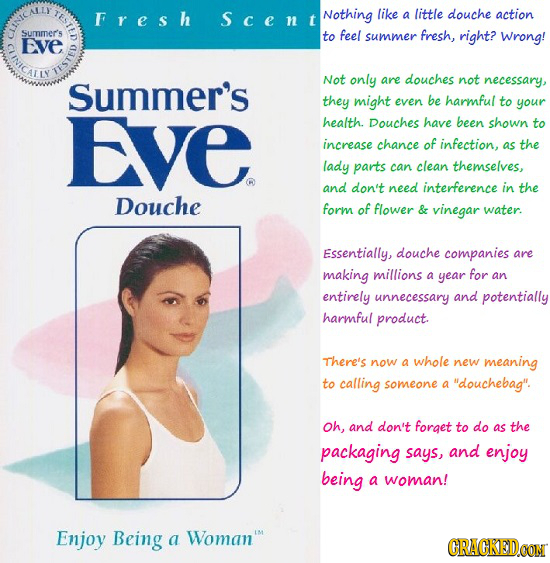 TESTLD Fresh Sce nt Nothing like icAtly a little douche action summer's to feel fresh, right? Eve summer Wrong! CLINICAIL TISTED Summer's Not only are