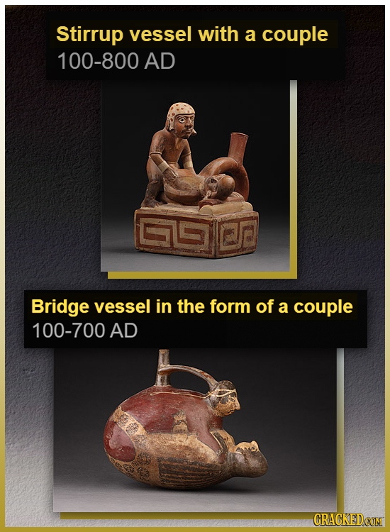 Stirrup vessel with a couple 100-800 AD Bridge vessel in the form of a couple 100-700 AD