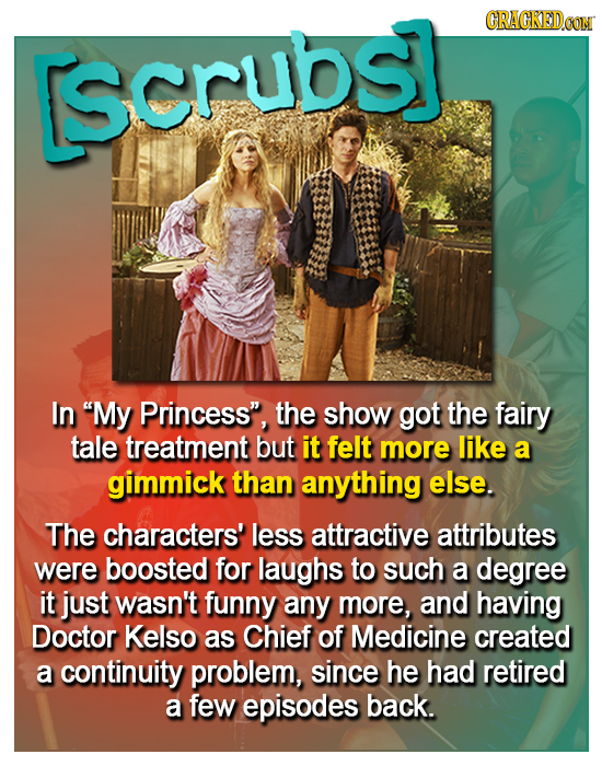 scrubs In My Princess, the show got the fairy tale treatment but it felt more like a gimmick than anything else. The characters' less attractive att