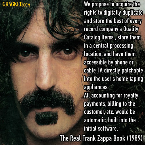 CRACKEDCO We propose to acquire the rights to digitally duplicate and store the best of every record company's Quality Catalog Items, store them in a 