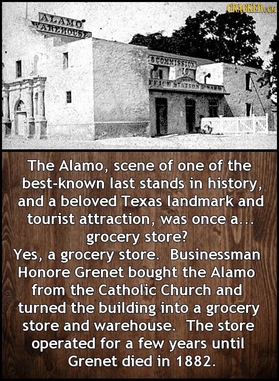 GRAGKED aTAmo SATREWOUSE BCOMM1SS03 ESTATTOS The Alamo, scene of one of the best-known last stands in history, and a beloved Texas landmark and touris