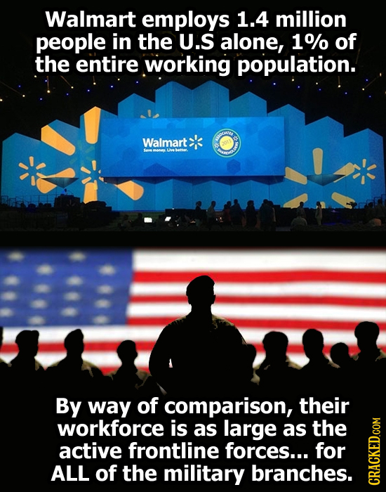 Walmart employs 1.4 million people in the U.S alone, 1% of the entire working population. Walmart HOneY cUwebettar. ARDOR By way of comparison, their