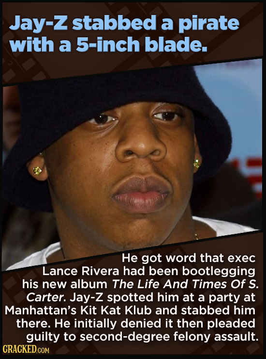 21 Beloved Celebrities Who Melted Down In Spectacular Ways - He got word that exec
Lance Rivera had been bootlegging
his new album The Life And Times