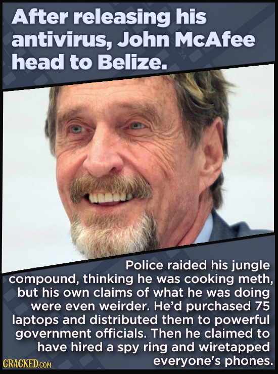 21 Beloved Celebrities Who Melted Down In Spectacular Ways - Police raided his jungle
compound, thinking he was cooking meth, but his own claims of w