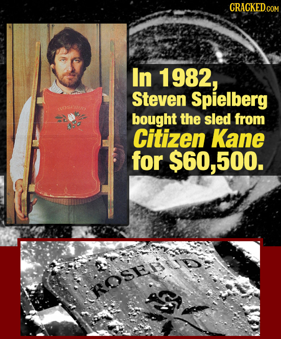 In 1982, Steven Spielberg rrOSHUS bought the sled from Citizen Kane for $60,500. ROSE 