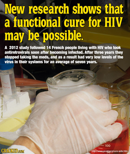 New research shows that a functional cure for HIV may be possible. A 2012 study followed 14 French people living with HIV who took antiretrovirals soo