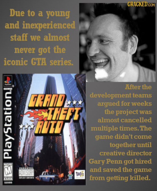 CRACKEDCO Due to a young and inexperienced staff We almost never got the iconic GTA series. After the TRAID development teams argued for weeks THEFT t