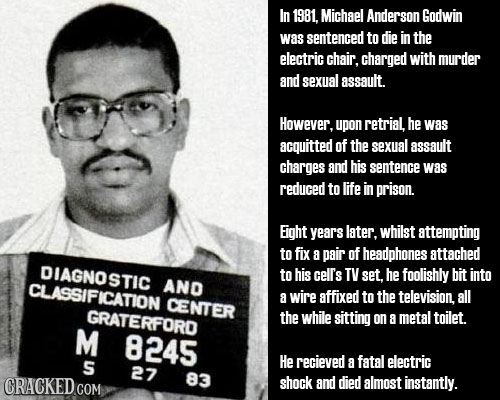 In 1981, Michael Anderson Godwin was sentenced to die in the electric chair. charged with murder and sexual assault. However, upon retrial, he was acq