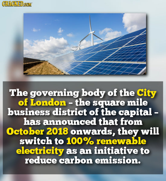 CRACKEDCON The governing body of the City of London- the square mile business district of the capital - has announced that from October 2018 onwards,