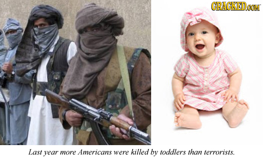 GRACKEDO Last year more Americans were killed by toddlers than terrorists.