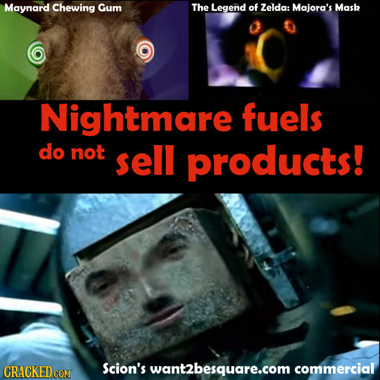 Maynard Chewing Gum The Legend of Zelda: Majora's Mask Nightmare fuels do not sell products! Scion's want2besquare.com commercial