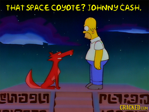 THAT SPACE COYOTE? JOHNNY CASH. 411L Pi CRACKED COM