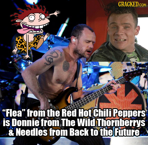 CRACKED COM Flea from the Red Hot Chili Peppers is Donnie from The Wild Thornberrys & Needles from Back to the Future