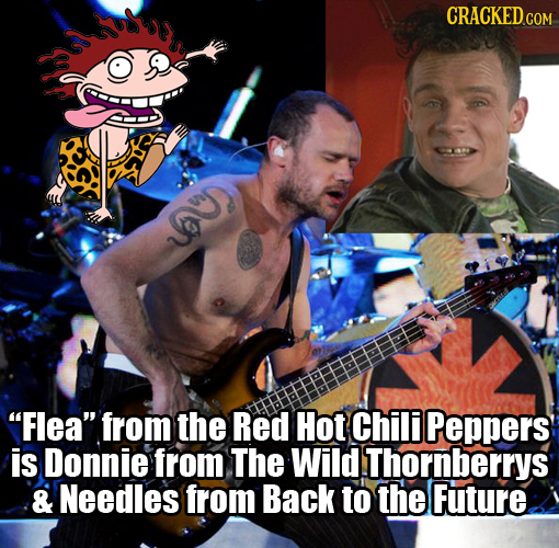 CRACKED COM Flea from the Red Hot Chili Peppers is Donnie from The Wild Thornberrys & Needles from Back to the Future 