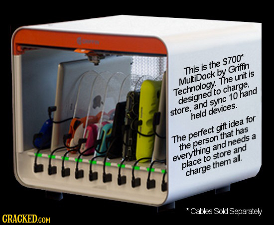 Co $700* is the This by Grifin Mithis unit is MultiDock The Technology. to charge., 10 hand desioologv designed and sync store. devices. held for idea