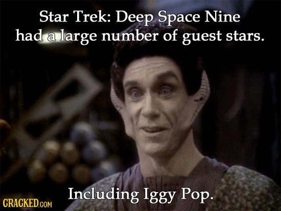 Star Trek: Deep Space Nine had a large number of guest stars. Including Iggy Pop.