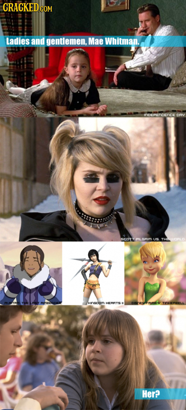 CRACKED cO COM Ladies and gentlemen, Mae Whitman. INDEPENDENCE DRY SEDTT PIL LIRImI u5 HErGa RIES TEHERRELL Her?
