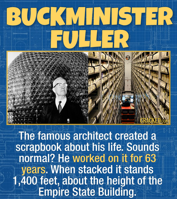 15 Bizarre Habits Of Incredibly Successful People - The famous architect created a scrapbook about his life. Sounds normal? He worked on it for 63 yea