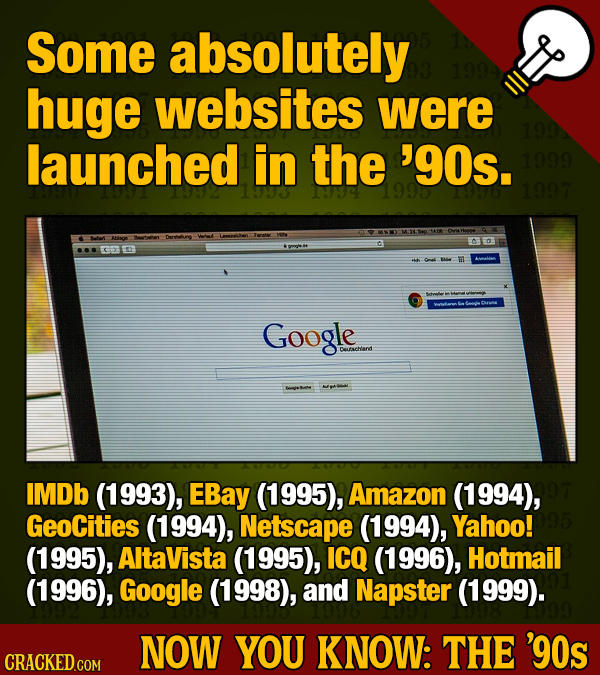 21 Amazing, Now-You-Know Things That Happened In The 1990s