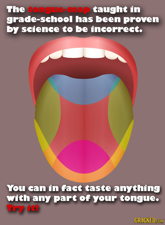ThE tongue-map taught in grade-school has been proven by science to be incorrect. You can in fact taste anything with any part of your tongue. Try it