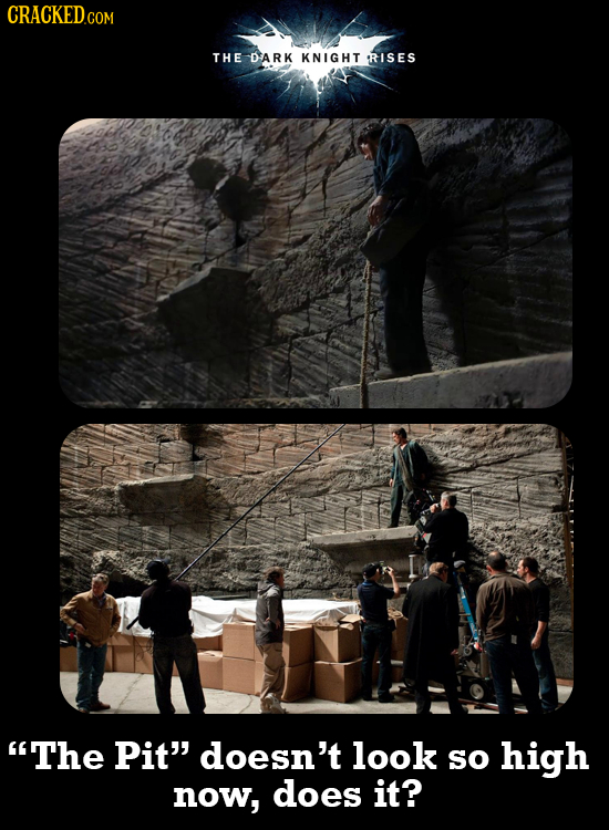 CracKED.com THE D-ARK KNIGHT RISES The Pit doesn't look so high now, does it?