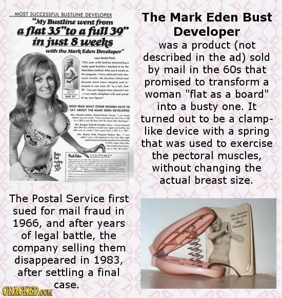 MOST SUCCESSFUL BUSTLINE DEVELOPER The Mark Eden Bust My Busthine went from a flat 35to a full 39 Developer in just 8 weeks was a product (not with