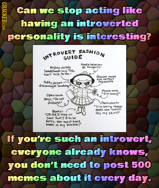 INDNOY Can we stop acting like having an introwerted personality is interesting? FASHAON INTROVERT GUIDE Hoodie helps you Highly visible 9o incegnito 