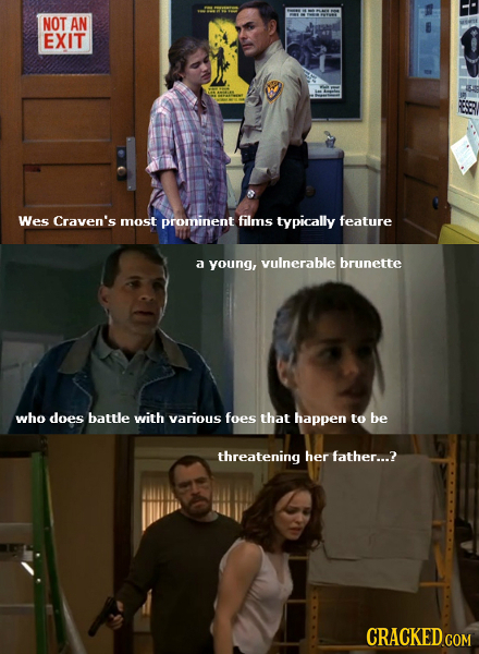 NOT AN EXIT Wes Craven's most prominent films typically feature a young, vulnerable brunette who does battle with various foes that happen to be threa