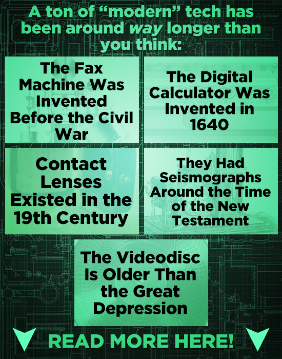 A ton of modern tech has been around way longer than you think: The Fax The Digital Machine Was Calculator Was Invented Invented in Before the Civil
