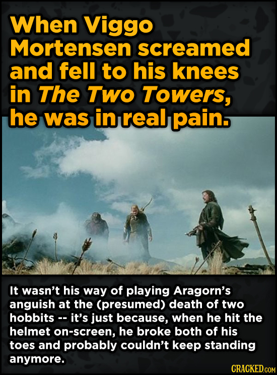 Movie Scenes That Were Supposed To Be Way Different - When Viggo Mortensen screamed and fell to his knees