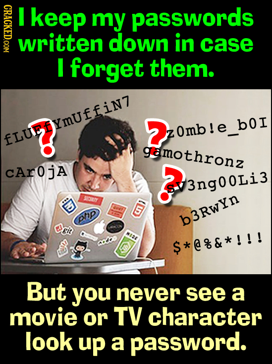 GRACL keep my passwords written down in case I forget them. YmUffiN Ymuffin7 2 bOI zOmb!e Z fLUF glamothronz CAroja ?3ngooi3 SCN 3 AWf php b3RwYn it $