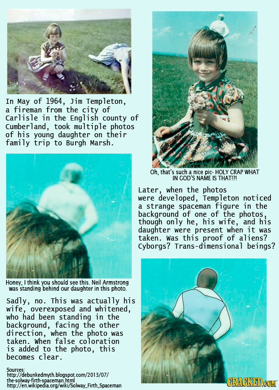 In May of 1964, Jim Templeton, a Fireman from the city of Carlisle in the English county of Cumberland, took multiple photos of his young daughter on