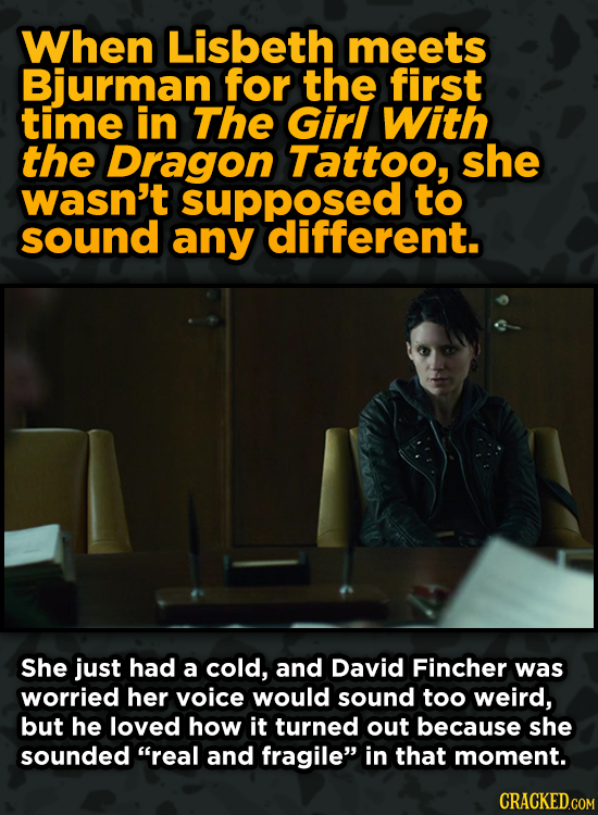 Movie Scenes That Were Supposed To Be Way Different - When Lisbeth meets Bjurman for the first time in The Girl