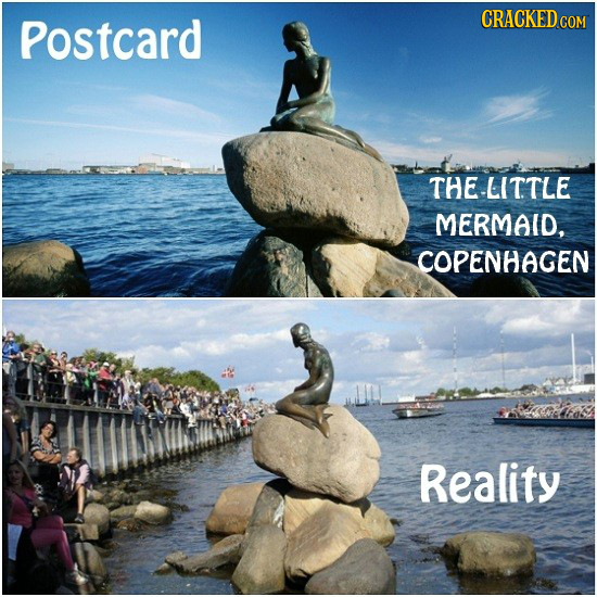 Postcard CRACKEDCON THE LITTLE MERMAID, COPENHAGEN Reality 