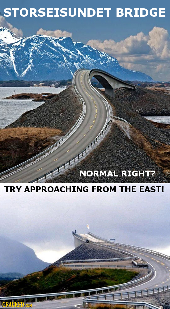 STORSEISUNDET BRIDGE NORMAL RIGHT? TRY APPROACHING FROM THE EAST!