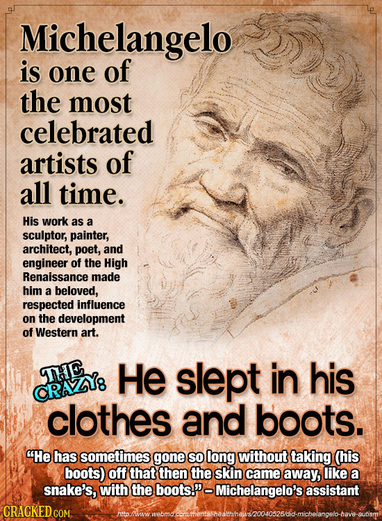 Michelangelo is one of the most celebrated artists of all time. His work as a sculptor, painter, architect, poet, and engineer of the High Renaissance