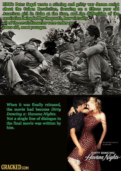 NPR'S Peter Sagal wrote a stirring and gritty war drama SCrIPT about the Cuban Revolution, focusing on a fifteen year old American girl in Cuba at the