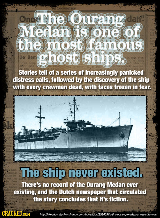 100 LOCooTTEp OnD Mhe Ourang dam Medan is one of the most famous ghost hipss De Bem tiet Stories tell of a series of increasingly panicked distress ca