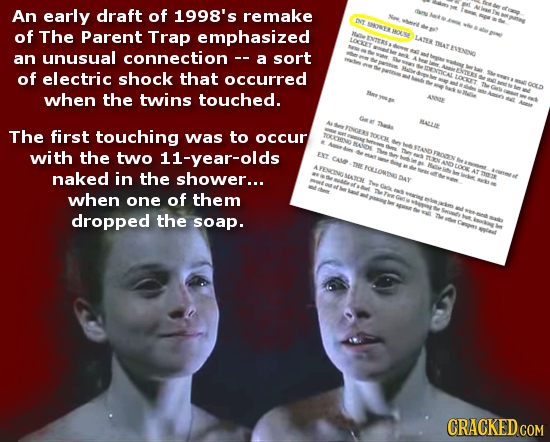An early draft of 1998's remake INT SOKONER of The Parent Trap emphasized an unusual connection a sort of electric shock that occurred OCEP when the t