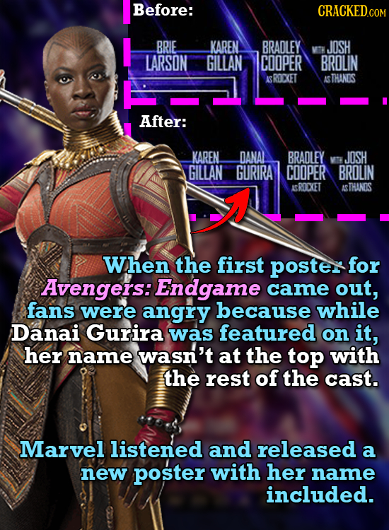 Before: CRACKEDco COM BRIE KAREN BRADLEY JOSH VT LARSON GILLAN COOPER BROLIN AISROCKET AS THINDS After: KAREN DANAL BRADLEY JOSH VTH GILLAN GURIRA COO