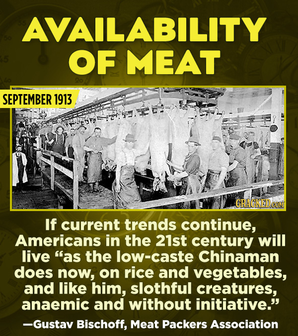 15 Really Inaccurate Predictions About The Future - If current trends continue, Americans in the 21st century will live “as the low-caste Chinaman doe