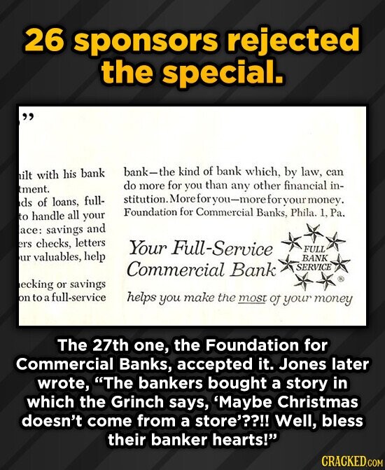 26 sponsors rejected the special. with his bank bank-the kind of bank nilt which, by law, can do more for you than any other financial tment. in- d