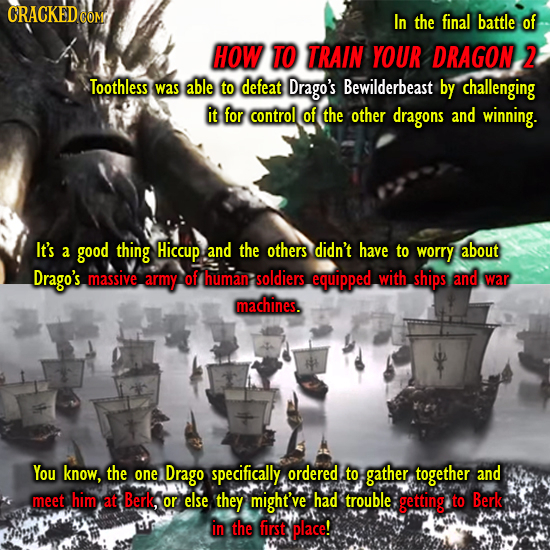 CRACKEDCO COM In the final battle of HOW TO TRAIN YOUR DRAGON 2 Toothless was able to defeat Drago's Bewilderbeast by challenging it for control of th